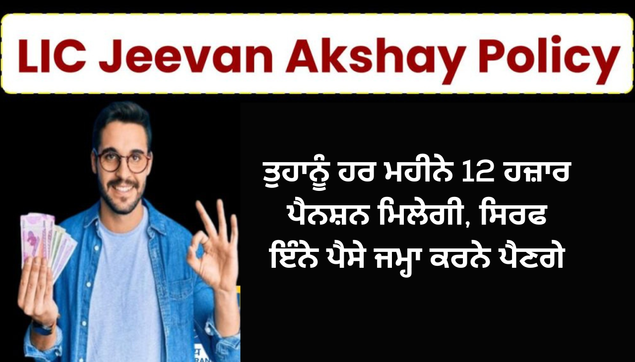 ਤੁਹਾਨੂੰ ਹਰ ਮਹੀਨੇ 12 ਹਜ਼ਾਰ ਪੈਨਸ਼ਨ ਮਿਲੇਗੀ, ਸਿਰਫ ਇੰਨੇ ਪੈਸੇ ਜਮ੍ਹਾ ਕਰਨੇ ਪੈਣਗੇ